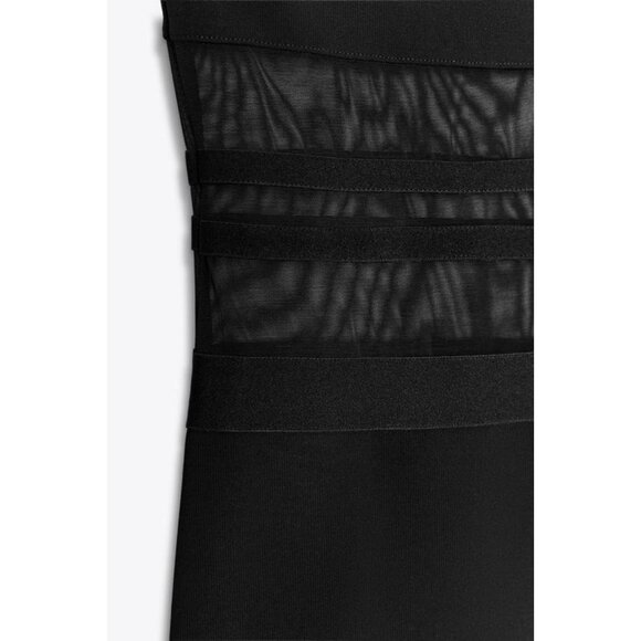 ZARA CONTRAST STRETCH DRESS - Picture 10 of 10